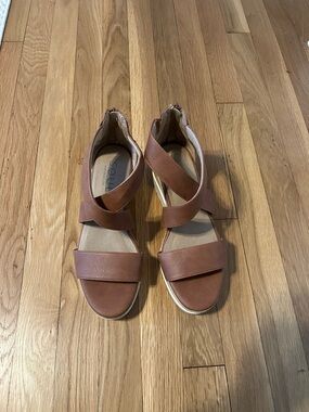 New Soul Naturalizer Women's Goodtimes Ankle Strap Wedge Sandals Size 9